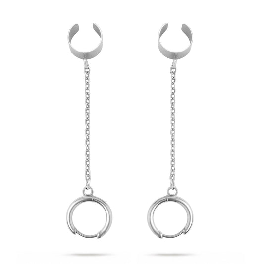 Earcuffs Voor Loop Oordopjes Zilver RVS