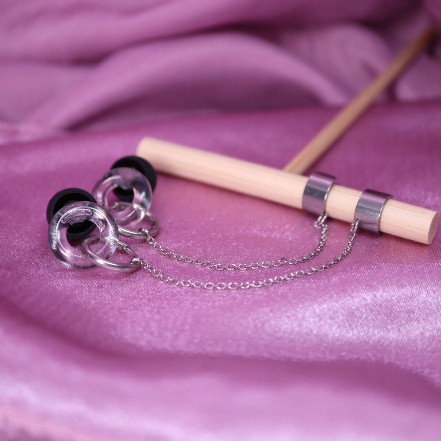 Earcuffs Voor Loop Oordopjes Zilver RVS Sfeerbeeld