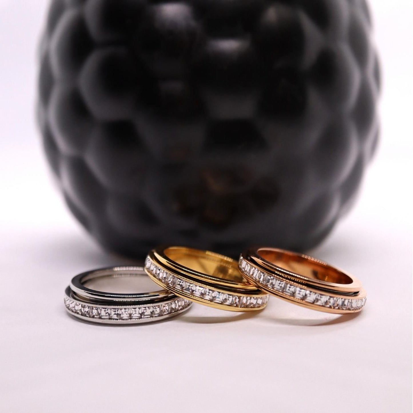 Anxiety Ring (Steentjes) Rosé goud varianten