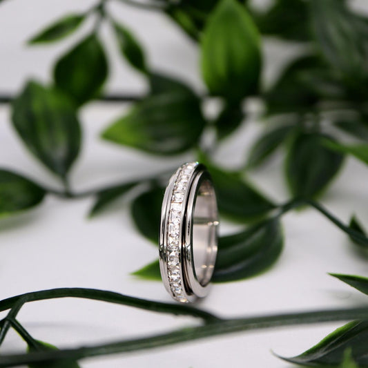 Anxiety Ring (Steentjes) Zilver Sfeerbeeld