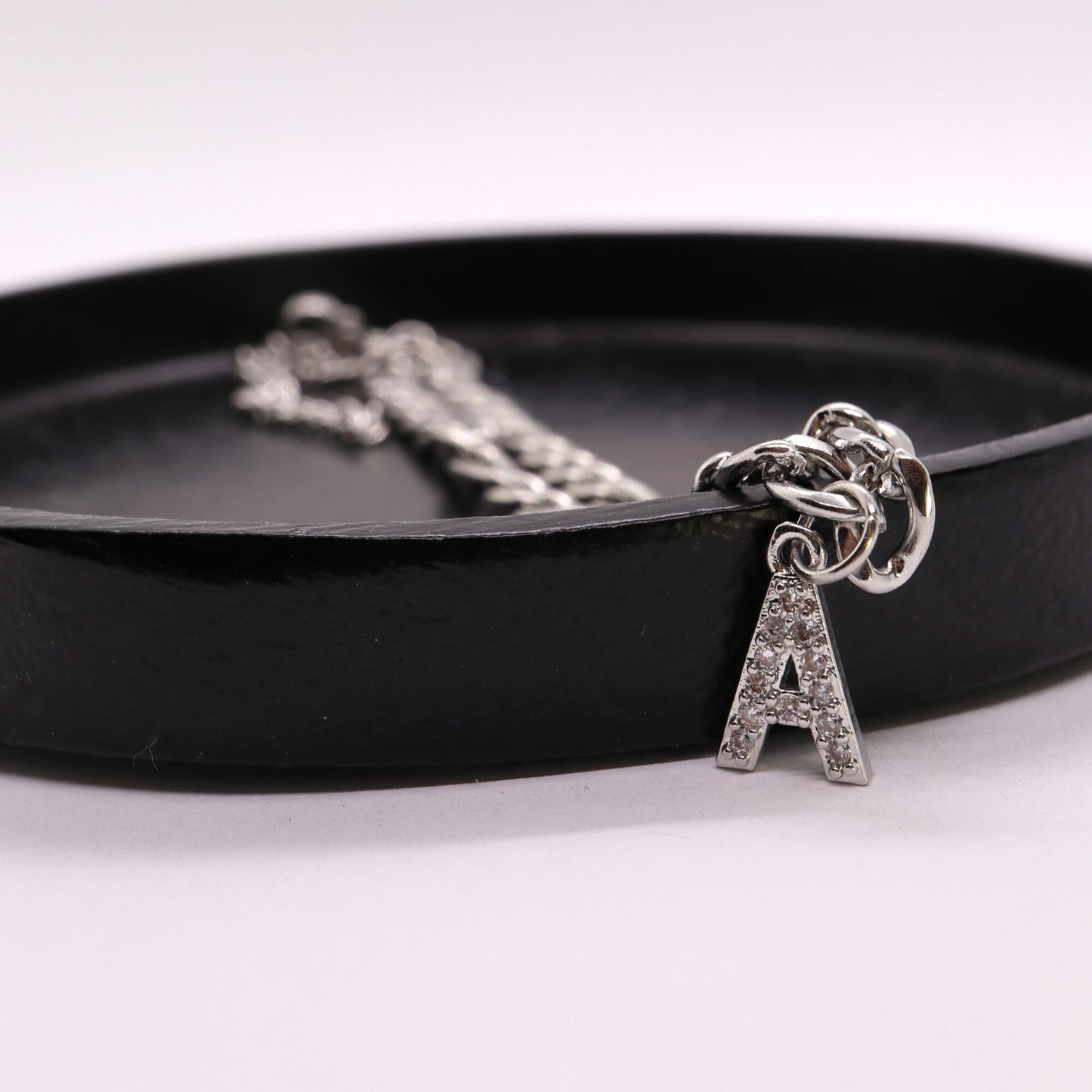 Enkelbandje zilver met letter A Sfeerbeeld