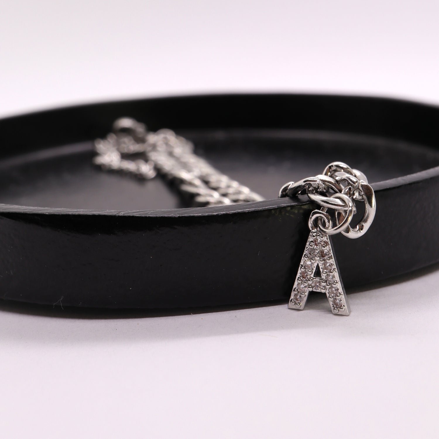 Enkelbandje zilver met letter A Sfeerbeeld