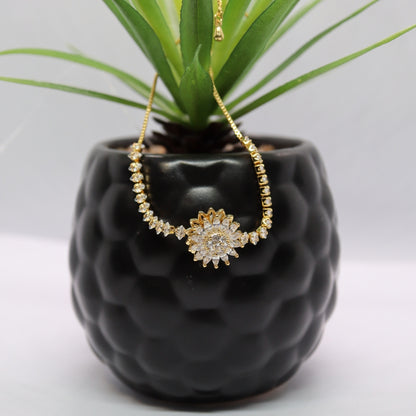 Anxiety Armband (Zonnebloem) Goudkleurig Sfeerbeeld