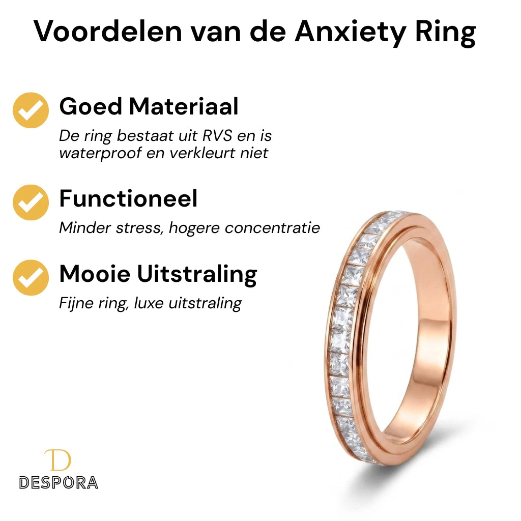 Anxiety Ring (Spark) Rosé goud voordelen