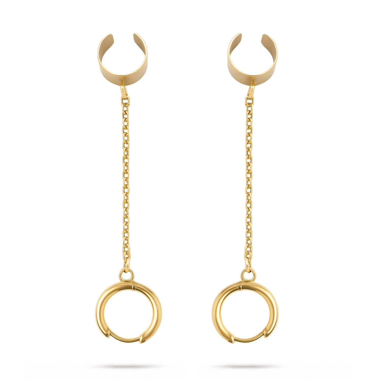 Earcuffs Voor Loop Oordopjes Goud RVS