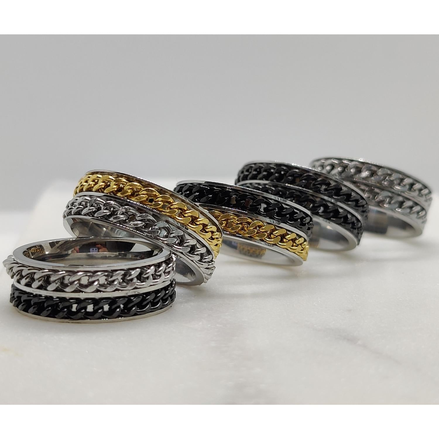 Anxiety Ringen (Dubbele Ketting) verschillende