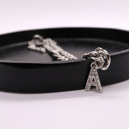 Enkelbandje zilver met letter A Sfeerbeeld