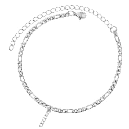 Enkelbandje zilver met letter I