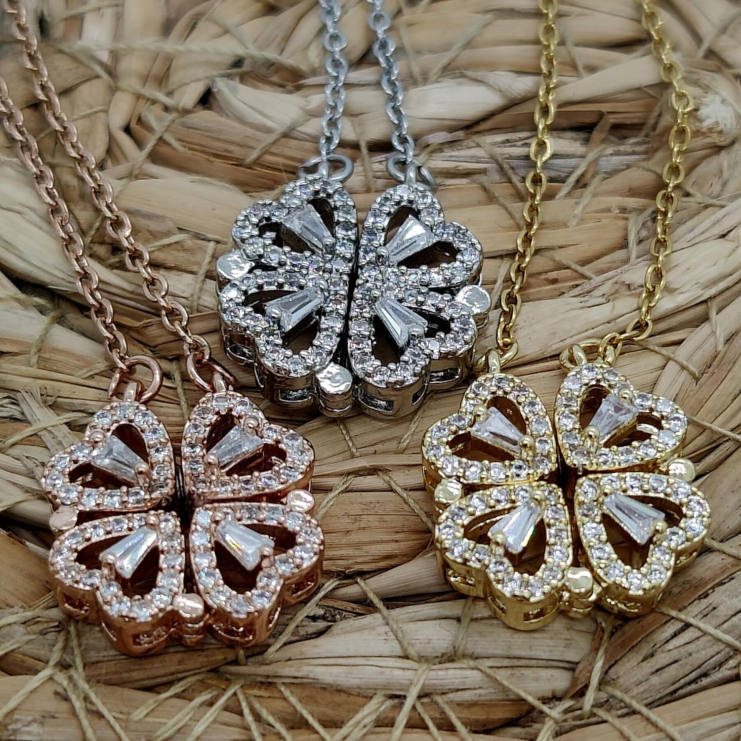 TWO-WAY CLOVER HEARTS NECKLACE - Keepsake by Ryo